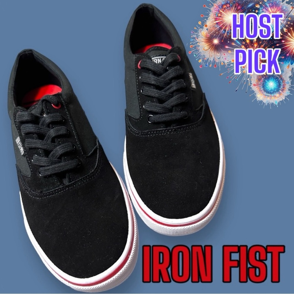 ๐HP!๐ NWOT (No Box) Iron Fist Black and Red Canvas Sneakers. Size 7.5 Menโs ๐ - Picture 1 of 8
